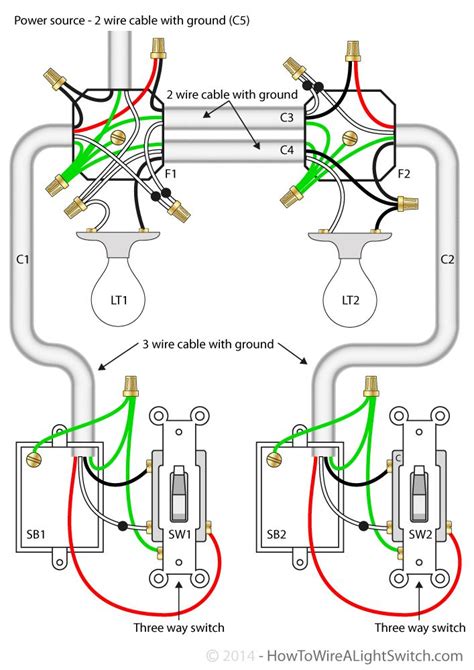 power to light switch diagram